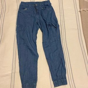 AE denim mom joggers